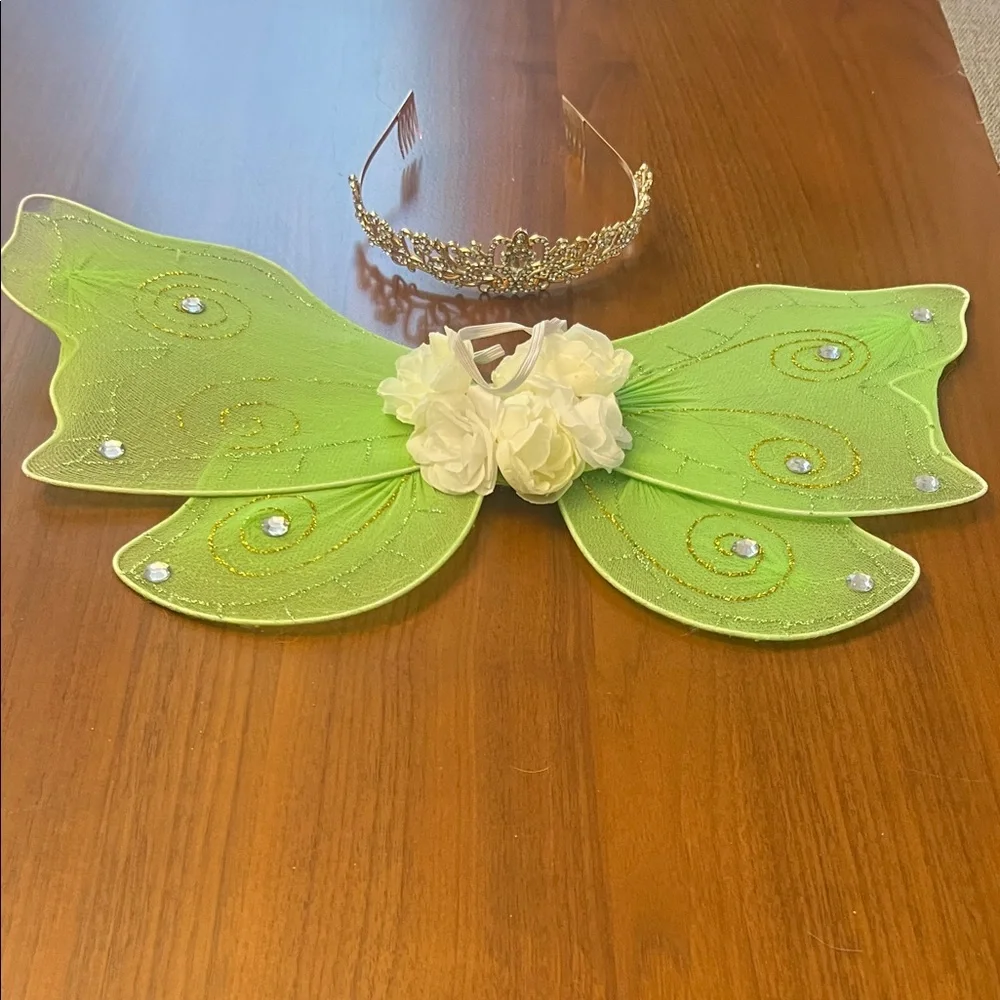 Green Fairy Wings with Tiara